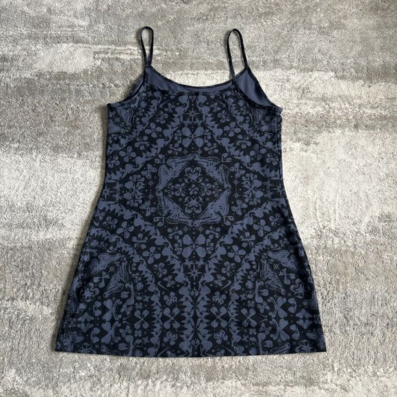 Nike Dress Womens Large Black Gray Floral DM1549-010 Tank Sleeveless Cotton - Picture 7 of 7